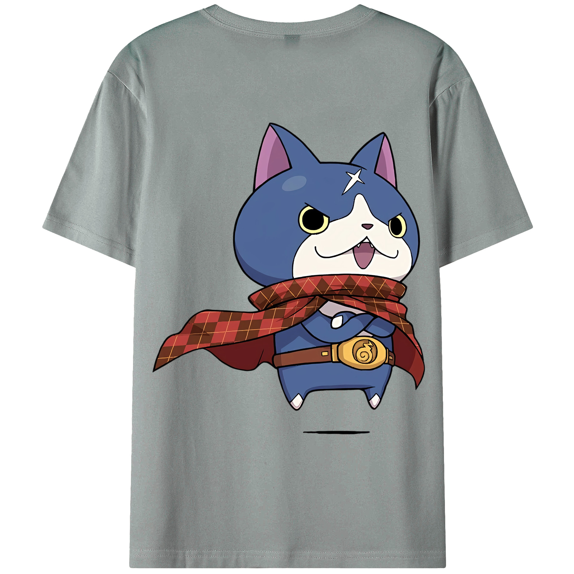 （画像用） 妖怪ウォッチ Yo-kai Watch 綿100％ メンズ半袖Tシャツ（バックプリント） 通気性